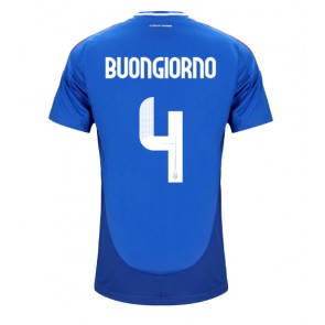 Italien Alessandro Buongiorno #4 Hemmatröja EM 2024 Kortärmad